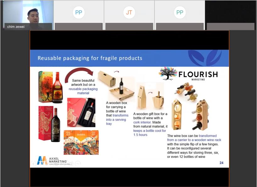 Screenshot 4: Mr Chim Zewei provided case studies of how the gifting industry has started on the sustainable route